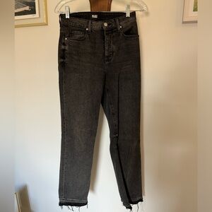 PAIGE straight leg jeans with raw hem